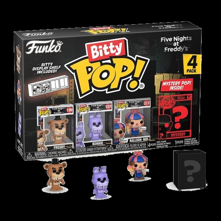 FUNKO BITTY POP! 4-PACK: FIVE NIGHTS AT FREDDY'S - FREDDY VINYL FIGURES