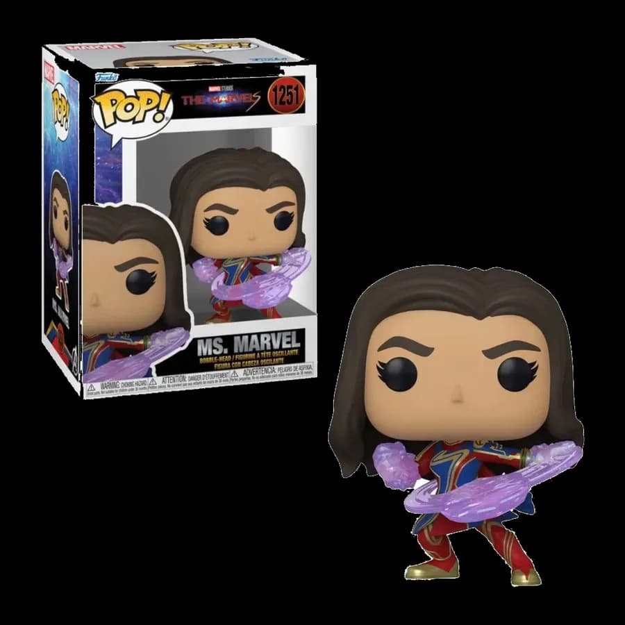FUNKO POP! THE MARVELS - MS MARVEL #1251 BOBBLE-HEAD VINYL FIGURE