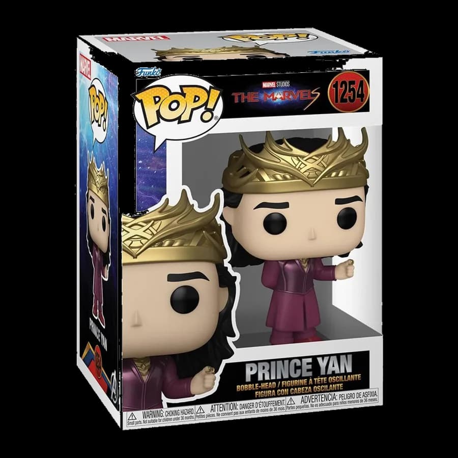 FUNKO POP! THE MARVELS - PRINCE YAN #1254 BOBBLE-HEAD VINYL FIGURE