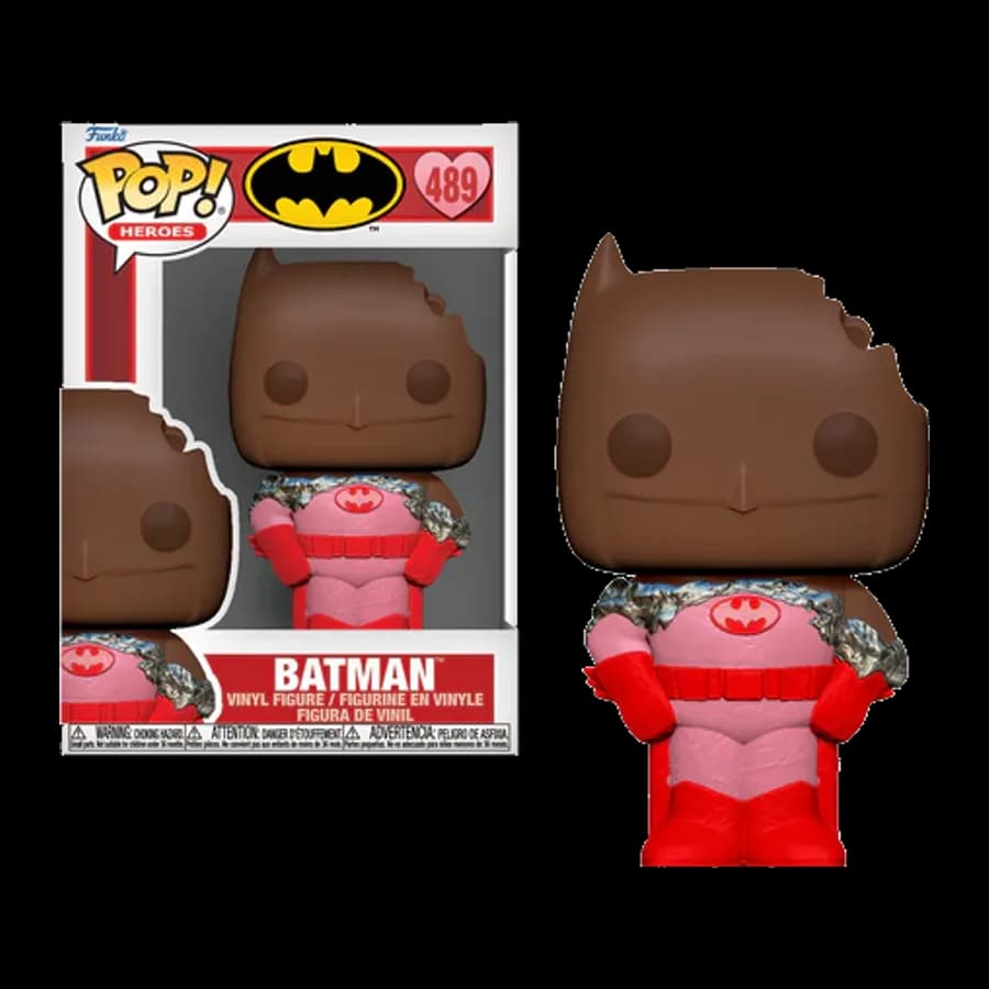 FUNKO POP! HEROES DC: VALENTINE'S DAY 2024 - BATMAN (VALENTINE CHOCOLATE) #489 VINYL FIGURE