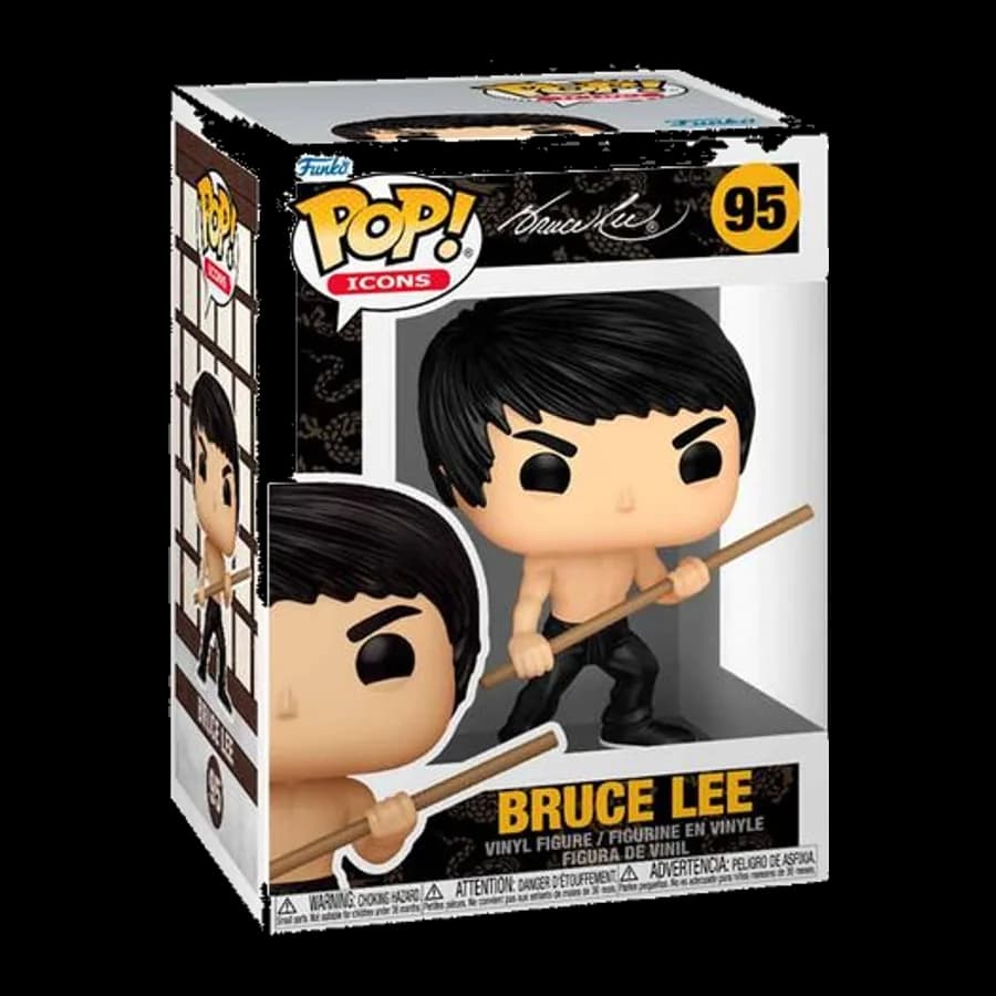 FUNKO POP! ICONS: BRUCE LEE - BRUCE LEE (WITH BO STAFF) #95 VINYL FIGURE
