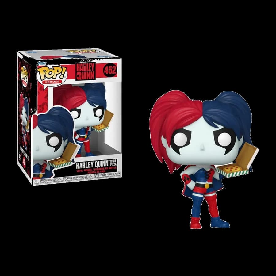 FUNKO POP! HEROES: HARLEY QUINN - HARLEY QUINN WITH PIZZA #452 VINYL FIGURE