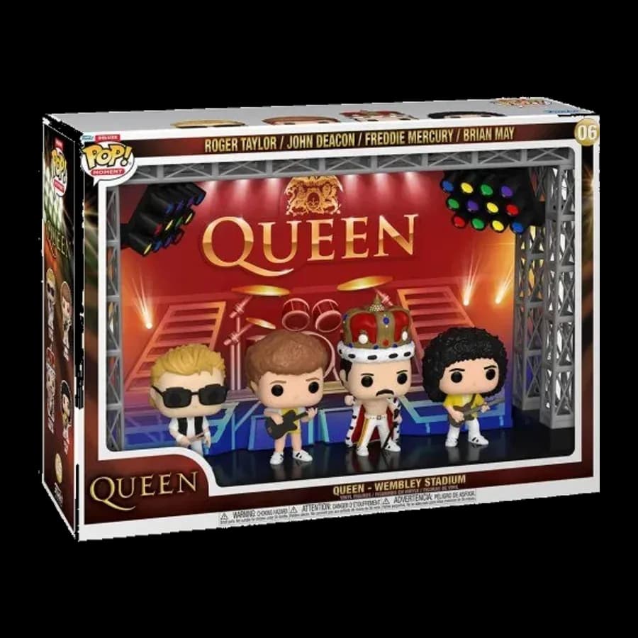 FUNKO POP! MOMENT DELUXE: QUEEN - WEMBLEY STADIUM ROGER TAYLOR/JOHN DEACON/FREDDIE MERCURY/BRIAN MAY #06 VINYL FIGURE
