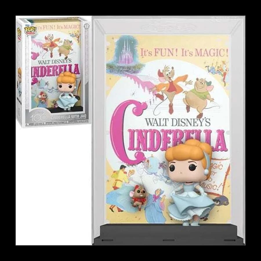 FUNKO POP! MOVIE POSTERS: DISNEY 100th CINDERELLA - CINDERELLA WITH JAQ #12 VINYL FIGURE