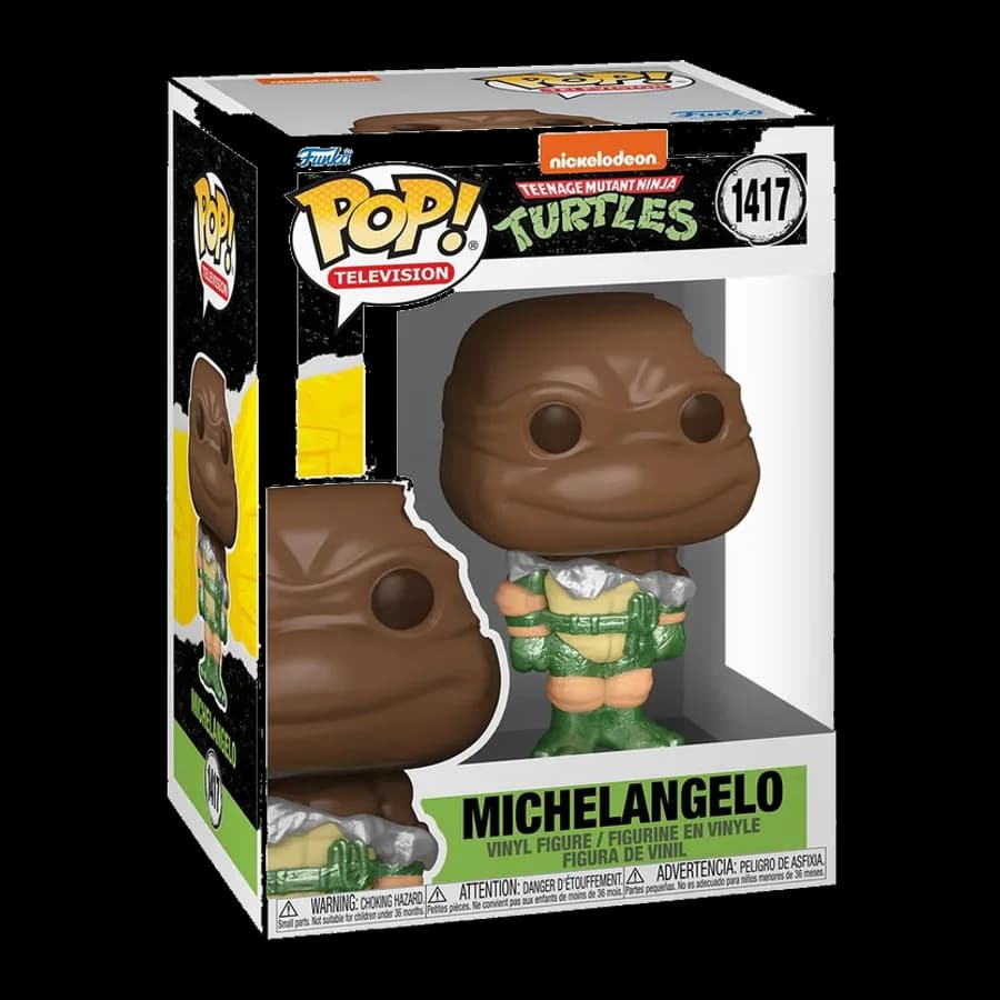 FUNKO POP! TELEVISION: TEENAGE MUTANT NINJA TURTLES - MICHELANGELO (EASTER CHOCOLATE) #1417 VINYL FIGURE