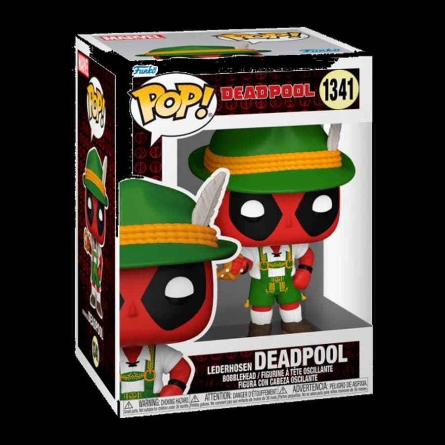 FUNKO POP! MARVEL: DEADPOOL - LEDERHOSEN DEADPOOL #1341 BOBBLE-HEAD VINYL FIGURE