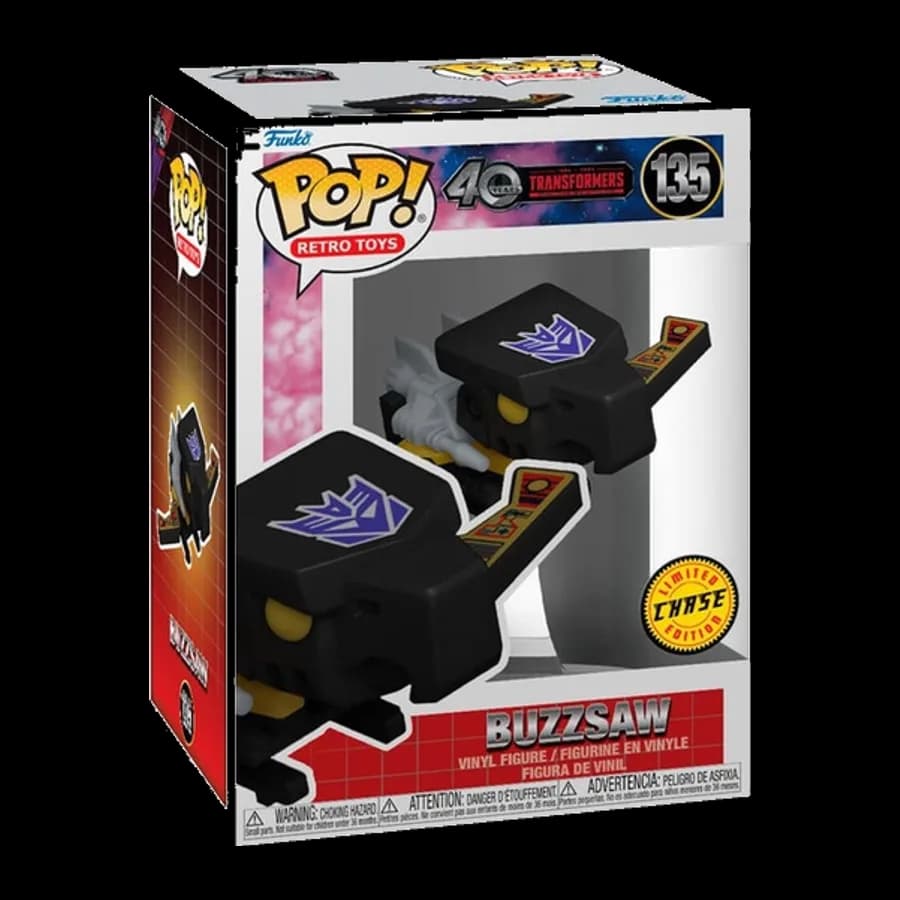 FUNKO POP! RETRO TOYS: 40 YEARS TRANSFORMERS - BUZZSAW {CHASE EDITION} #135 VINYL FIGURE