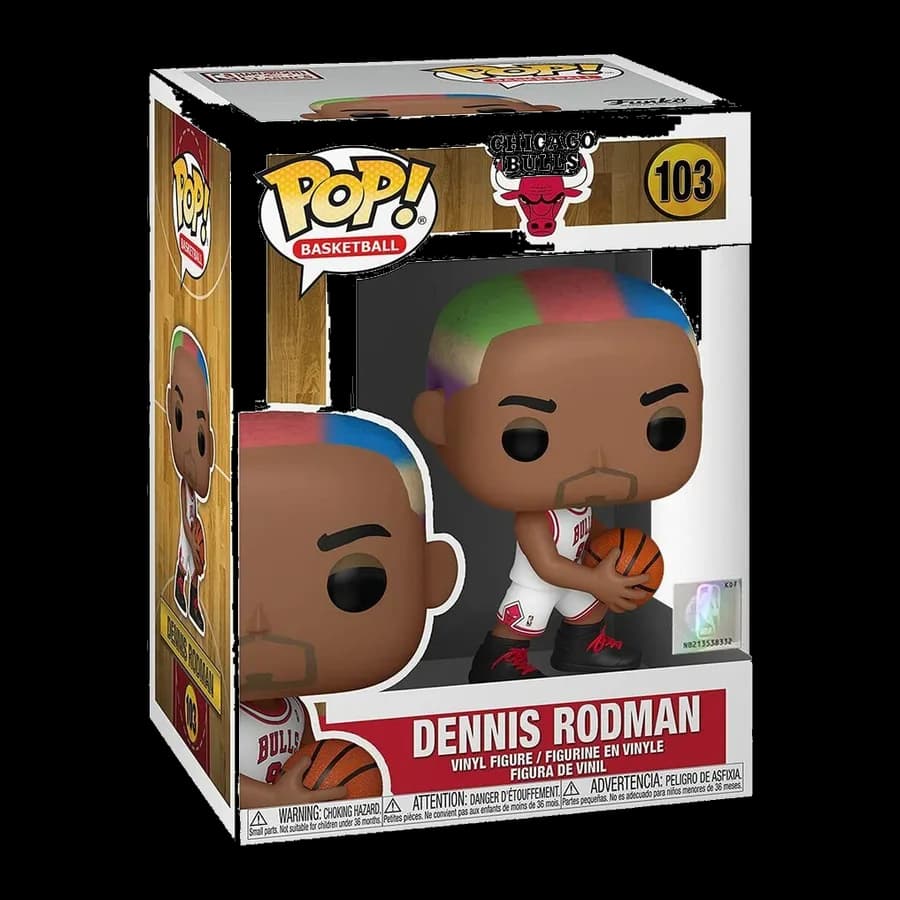 FUNKO POP! NBA BASKETBALL: CHICAGO BULLS - DENNIS RODMAN (BULLS HOME) #103 VINYL FIGURE