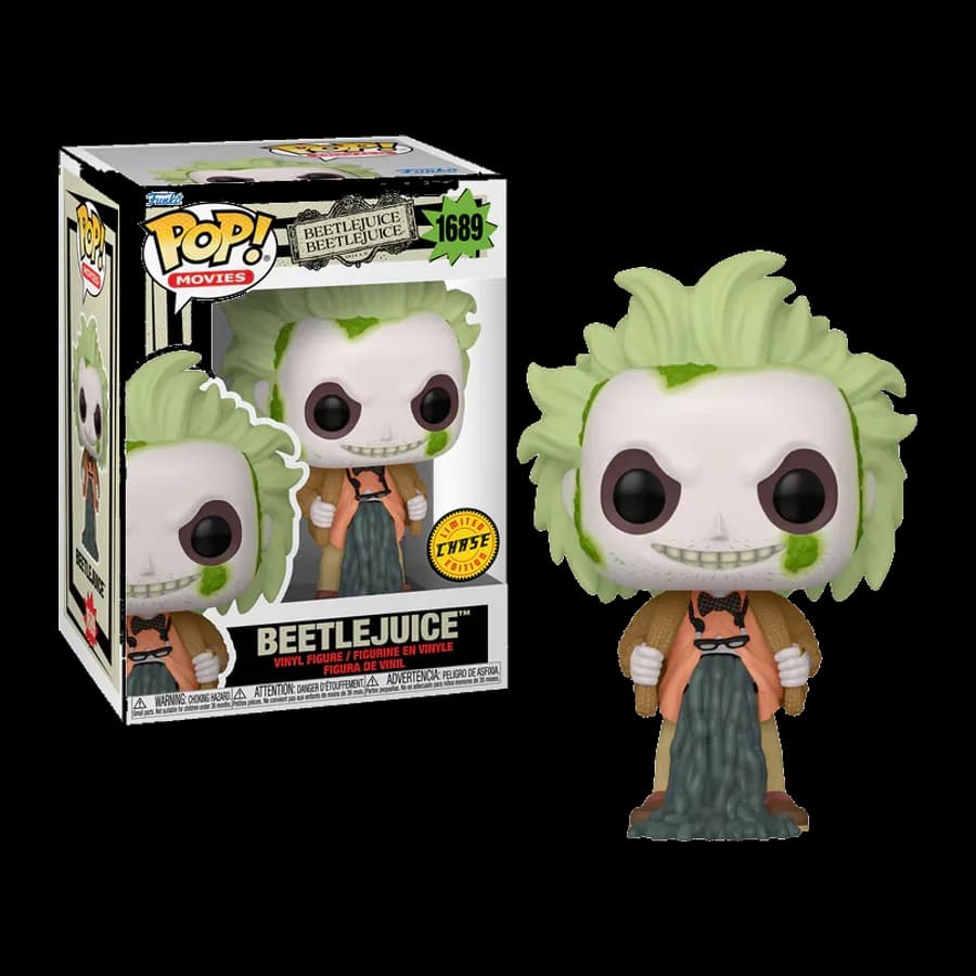 FUNKO POP! MOVIES: BEETLEJUICE - BEETLEJUICE {CHASE EDITION} #1689 VINYL FIGURE
