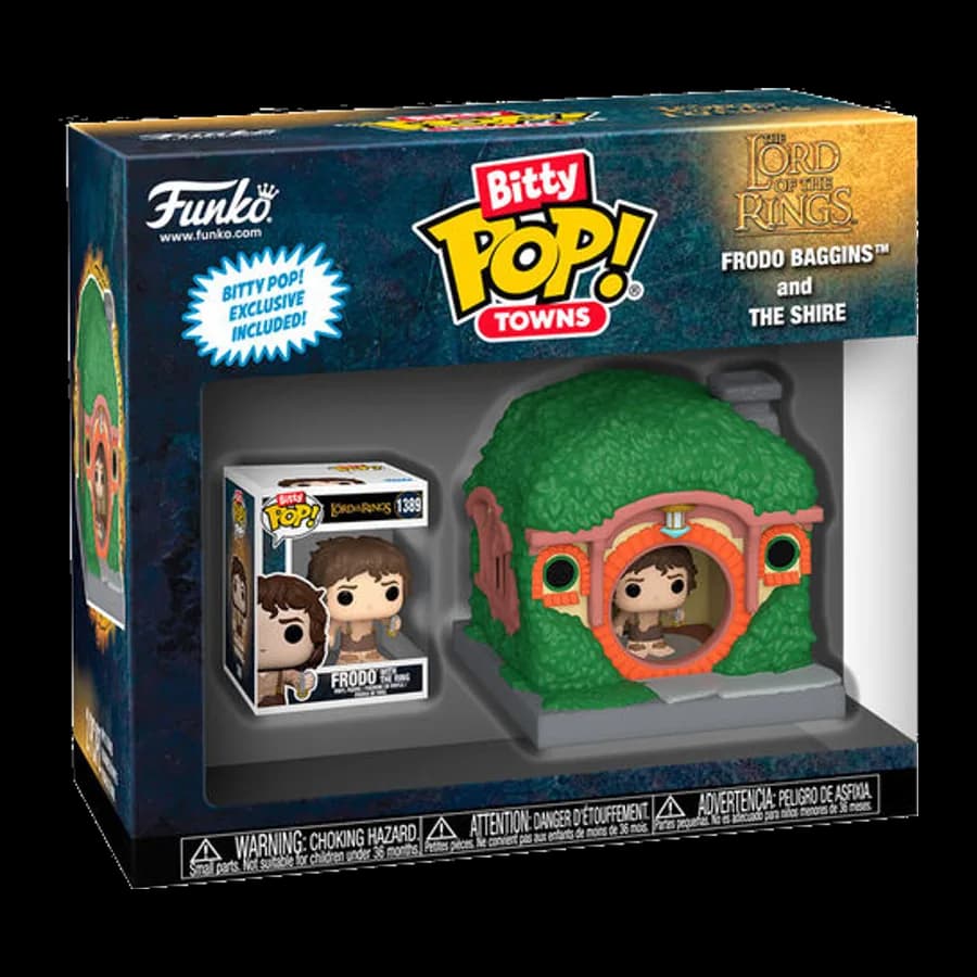 FUNKO BITTY POP! TOWNS: THE LORD OF THE RINGS - FRODO BAGGINS AND THE SHIRE VINYL FIGURE