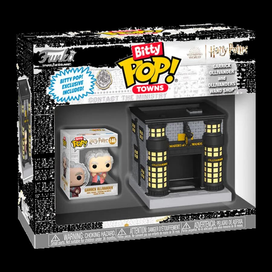 FUNKO BITTY POP! TOWNS: HARRY POTTER - GARRICK OLLIVANDER AND OLLIVANDERS WAND SHOP VINYL FIGURE