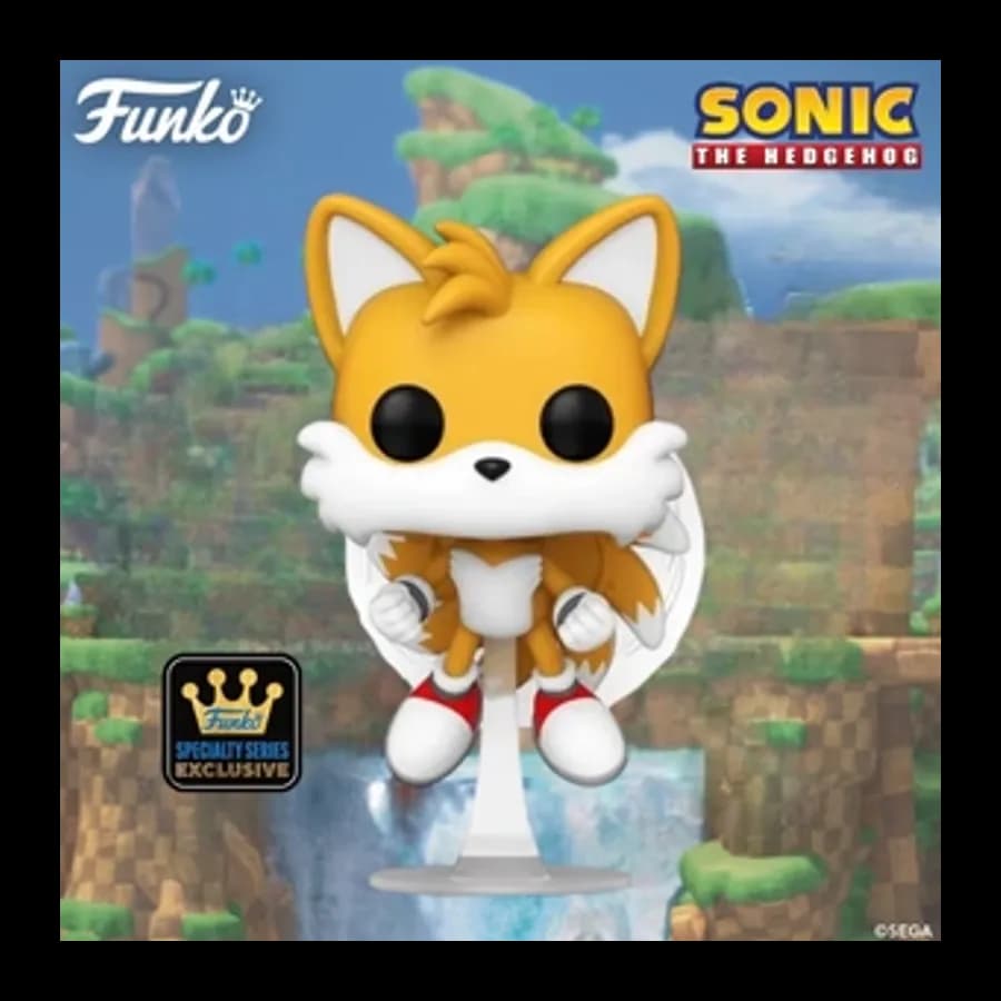 FUNKO POP! GAMES: SONIC THE HEDGEHOG - TAILS (FLYING) (FLOCKED) (SPECIALTY SERIES) #978 VINYL FIGURE