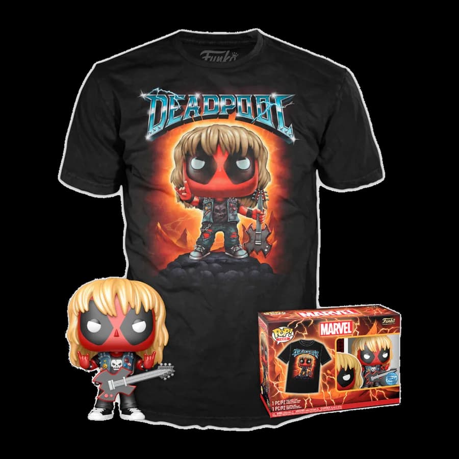 FUNKO POP! & TEE (ADULT): DEADPOOL - HEAVY METAL VINYL FIGURE & T-SHIRT (M)