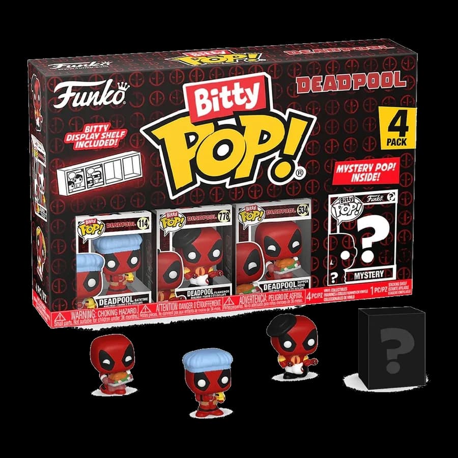 FUNKO BITTY POP! 4-PACK: DEADPOOL - BATHTIME VINYL FIGURES