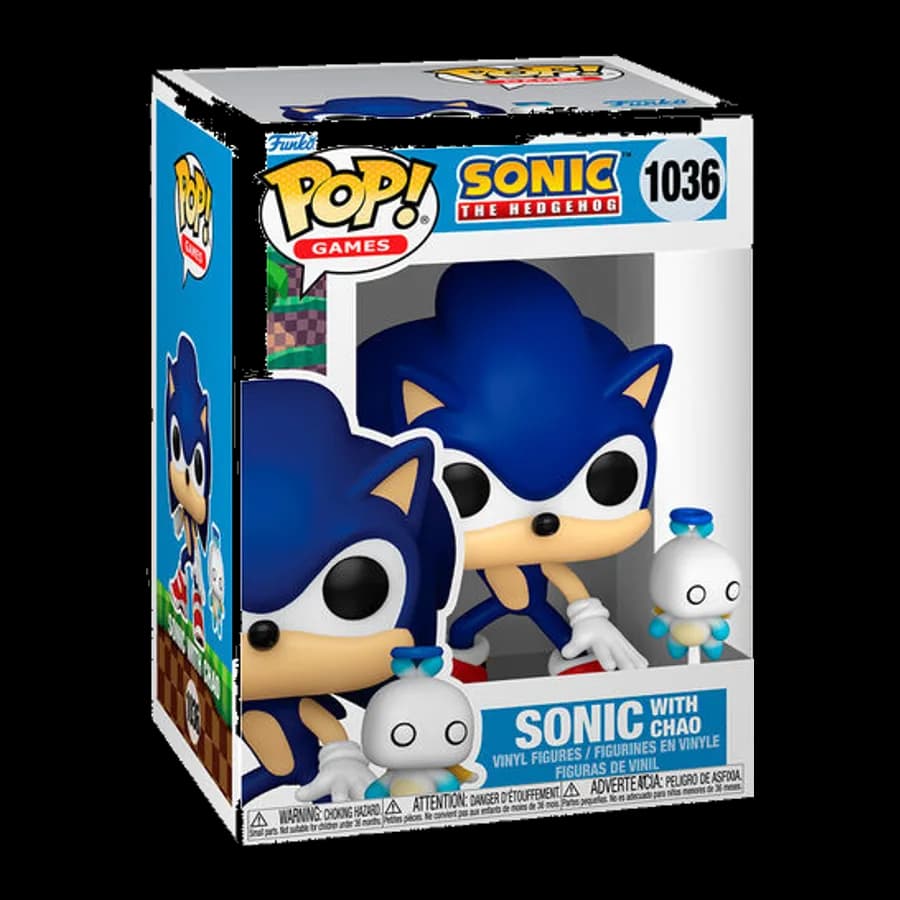 FUNKO POP! GAMES: SONIC THE HEDGEHOG - SONIC WITH HERO CHAO #1036 VINYL FIGURE