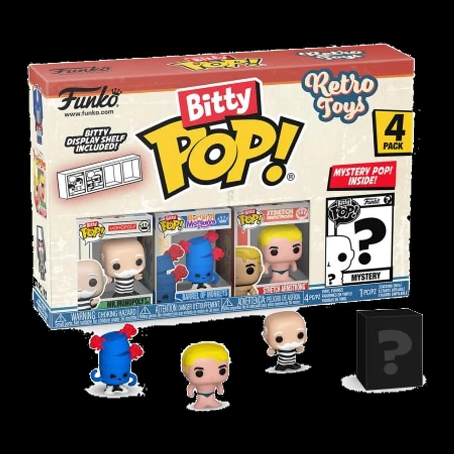 FUNKO BITTY POP! 4-PACK: RETRO TOYS: MR. MONOPOLY VINYL FIGURES