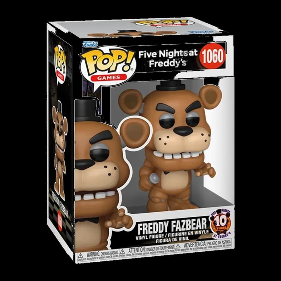FUNKO POP! GAMES: FIVE NIGHTS AT FREDDY'S (10 YEARS) - FREDDY FAZBEAR #1060 VINYL FIGURE