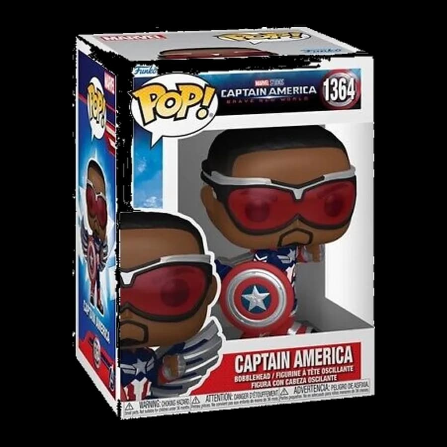 FUNKO POP! MARVEL: CAPTAIN AMERICA BRAVE NEW WORLD - CAPTAIN AMERICA #1364 BOBBLE-HEAD VINYL FIGURE