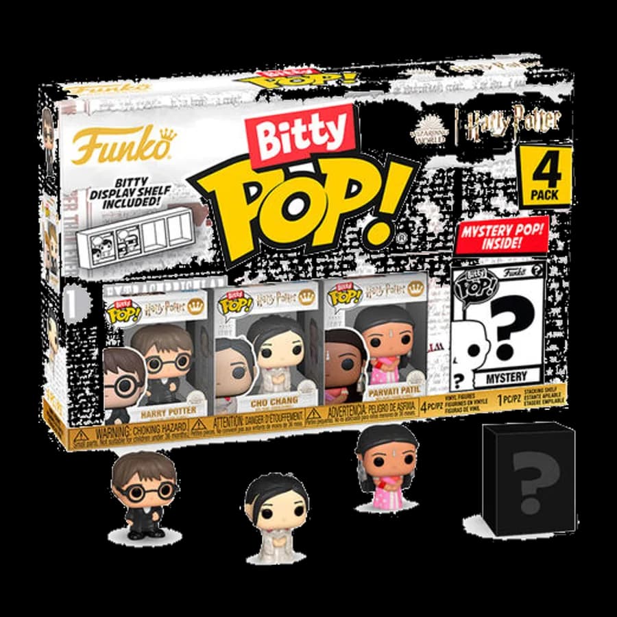 FUNKO BITTY POP! 4-PACK: HARRY POTTER GOBLET OF FIRE - HARRY POTTER, CHO CHANG, PARVATI PATIL VINYL FIGURES