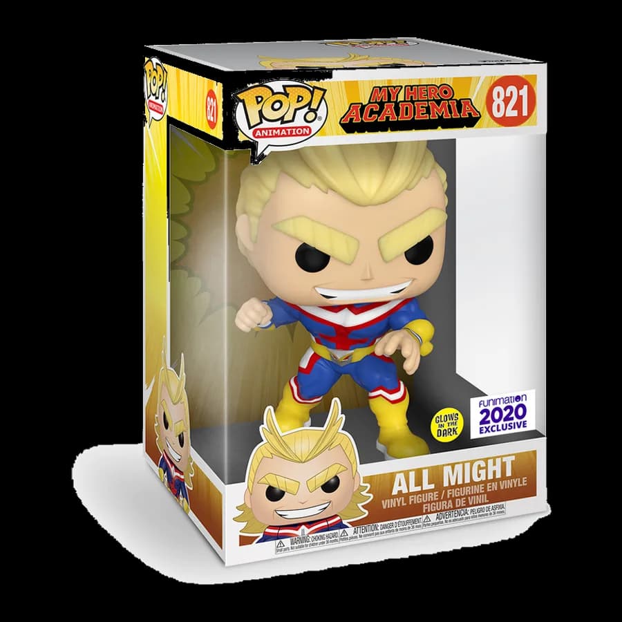 FUNKO POP! JUMBO ANIMATION: MY HERO ACADEMIA - ALL MIGHT (GLOW IN THE DARK) #821 VINYL FIGURE