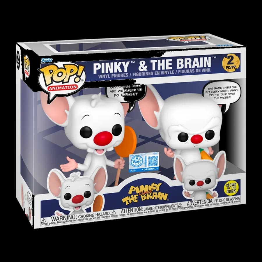 FUNKO POP! 2-PACK ANIMATION: PINKY & THE BRAIN (GLOWS IN THE DARK) (SPECIAL EDITION) VINYL FIGURE