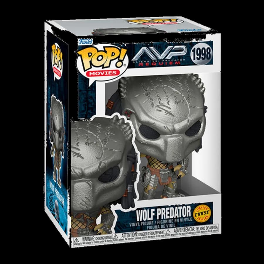 FUNKO POP! MOVIES: ALIENS VS PREDATOR: REQUIEM - WOLF PREDATOR {CHASE EDITION} #1998 VINYL FIGURE
