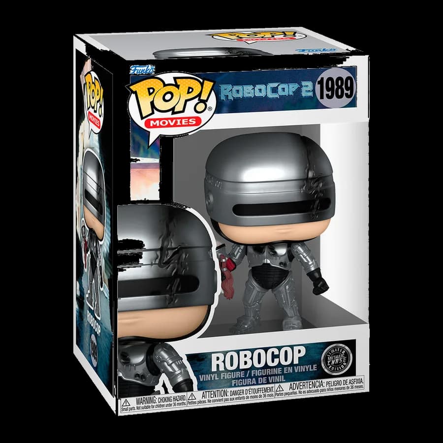 FUNKO POP! MOVIES: ROBOCOP 2 - ROBOCOP METALLIC {CHASE} #1989 VINYL FIGURE