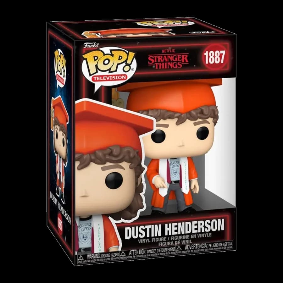 FUNKO POP! TELEVISION: STRANGER THINGS - DUSTIN HENDERSON (GRADUATION) #1887 VINYL FIGURE