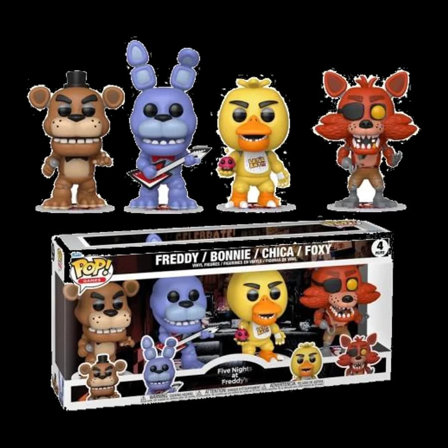 FUNKO POP! 4-PACK GAMES: FIVE NIGHTS AT FREDDYS - FREDDY, BONNIE, CHICA, FOXY VINYL FIGURE