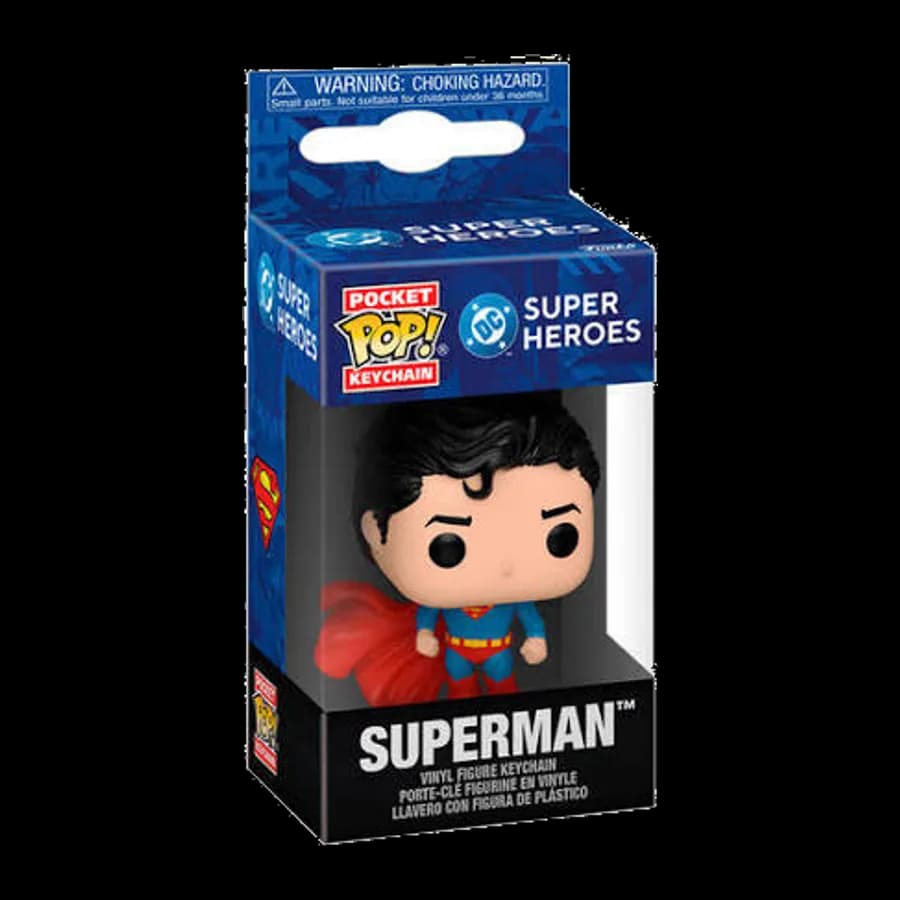 FUNKO POCKET POP! DC: SUPER HEROES - SUPERMAN VINYL FIGURE KEYCHAIN