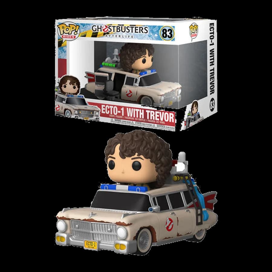 FUNKO POP! RIDES: GHOSTBUSTERS AFTERLIFE - ECTO-1 WITH TREVOR #83 VINYL FIGURE