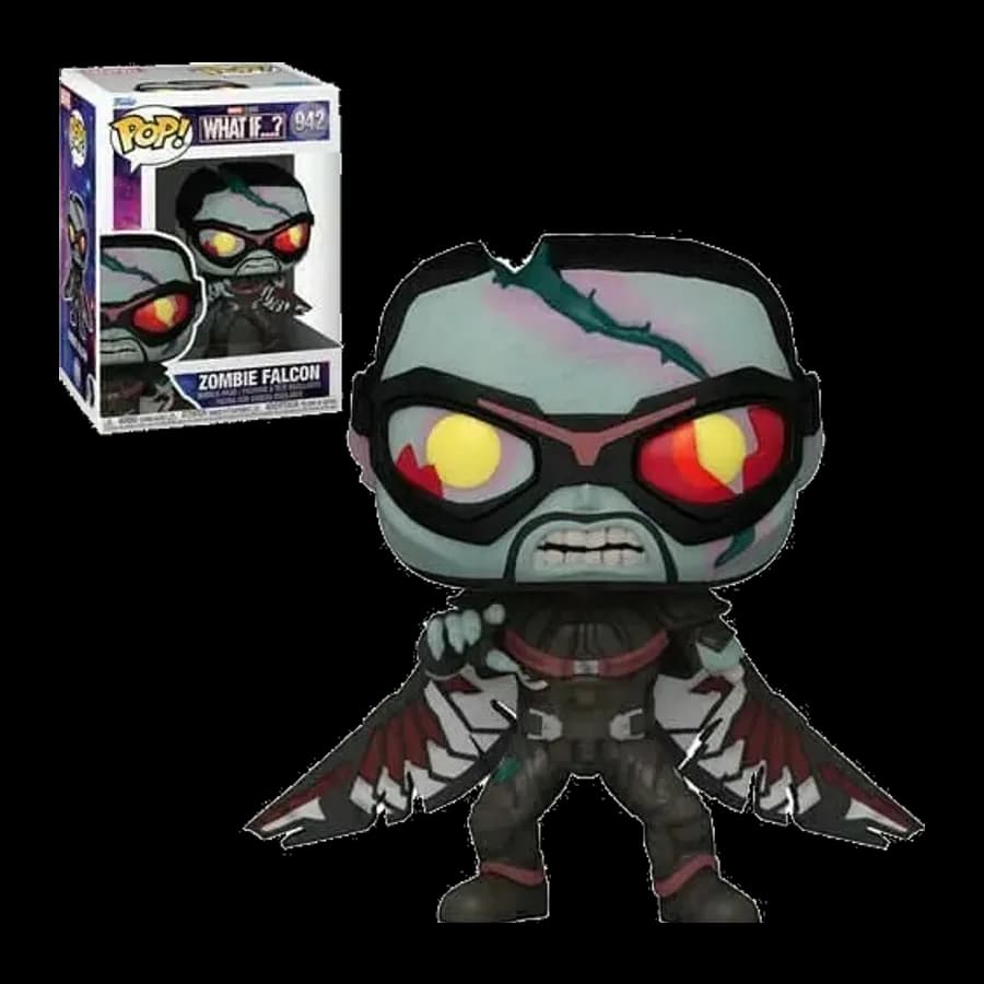 FUNKO POP! MARVEL: WHAT IF...? - ZOMBIE FALCON #942 BOBBLE-HEAD VINYL FIGURE
