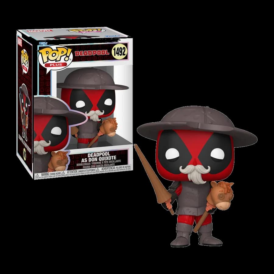 FUNKO POP! PLUS: DEADPOOL - DEADPOOL AS DON QUIXOTE #1492 BOBBLE-HEAD VINYL FIGURE