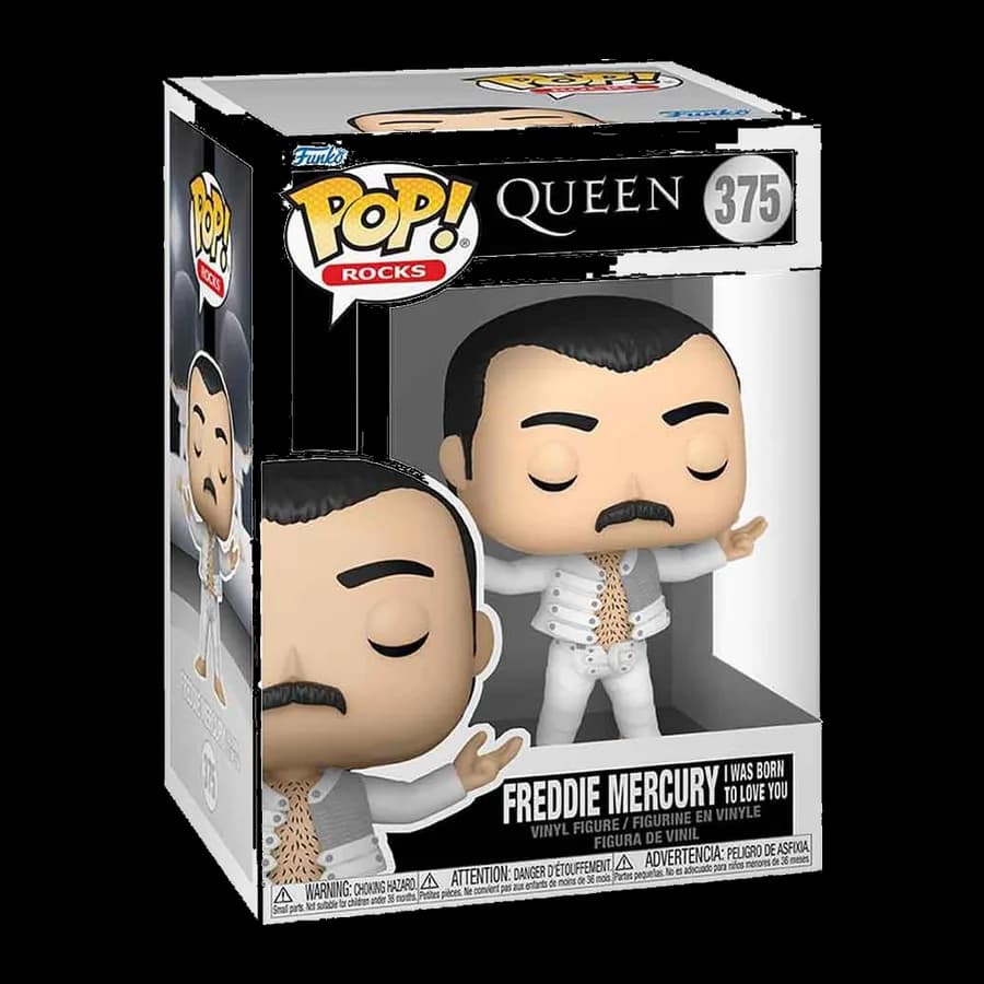 FUNKO POP! ROCKS: QUEEN - FREDDIE MERCURY (I WAS BORN TO LOVE YOU) #375 VINYL FIGURE