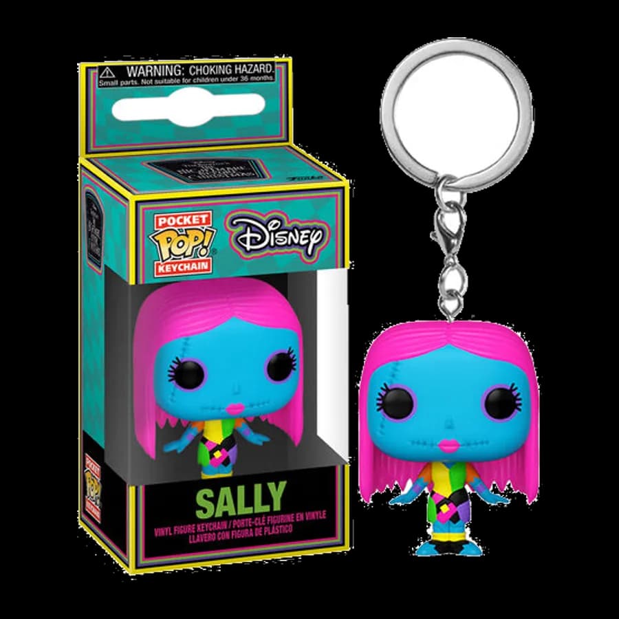 FUNKO POCKET POP! NIGHTMARE BEFORE CHRISTMAS - SALLY (BLACKLIGHT) VINYL FIGURE KEYCHAIN