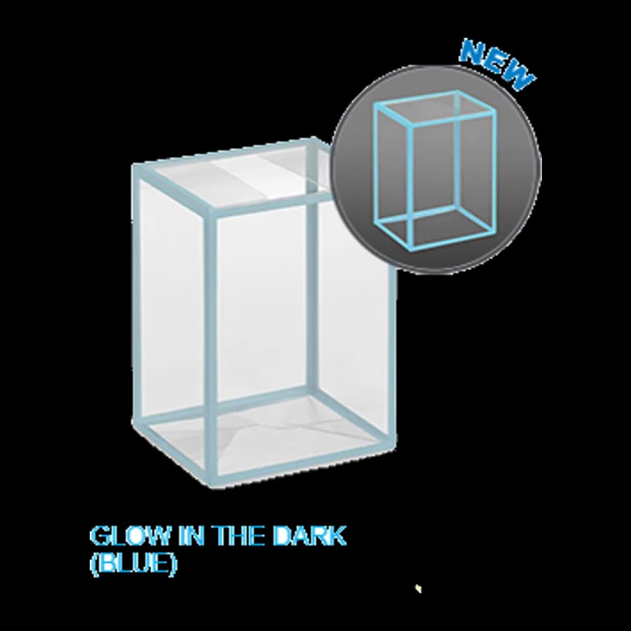 PROTECTIVE CASE 0,5 mm for Funko POP! Figures 4'' 12pcs Pack (Shrink Wrap) (Glow in the Dark: Blue))