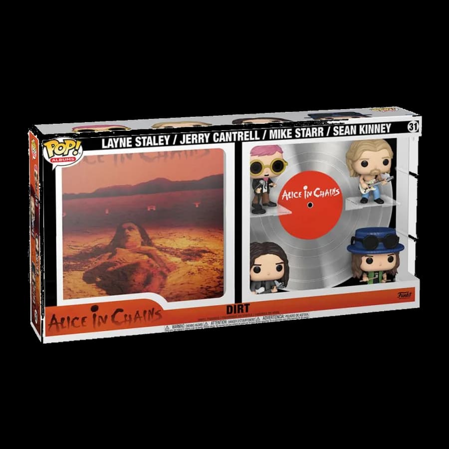 FUNKO POP! ALBUMS DELUXE: ALICE IN CHAINS - LAYNE STALEY, JERRY CANTRELL, MIKE STARR, SEAN KINNEY (DIRT) #31 VINYL FIGURES