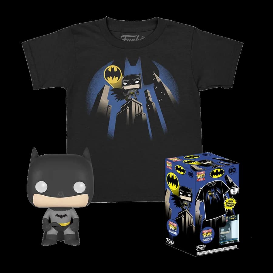 FUNKO POCKET POP! & TEE (CHILD): DC-BATMAN (SPECIAL EDITION) VINYL FIGURE & T-SHIRT (L)