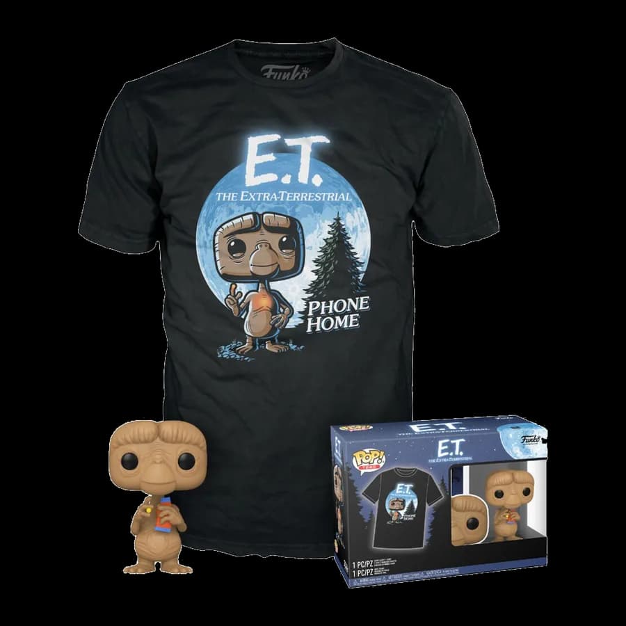 FUNKO POP! & TEE (ADULT): E.T. - E.T. WITH CANDY (SPECIAL EDITION) VINYL FIGURE & T-SHIRT (L)