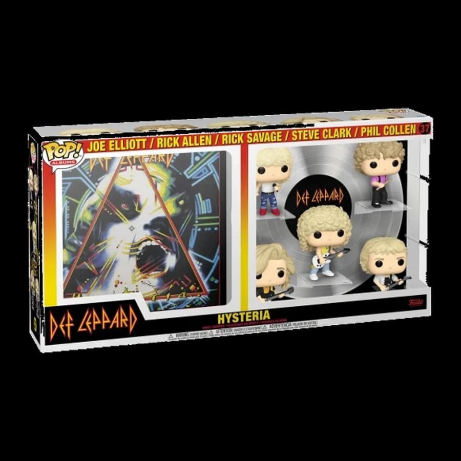 FUNKO POP! DELUXE ALBUMS: DEF LEPPARD - JOE ELLIOTT, RICK ALLEN, RICK SAVAGE, STEVE CLARK & PHILL COLLEN (HYSTERIA TOUR 1987) (SPECIAL EDITION) #37 VINYL FIGURE