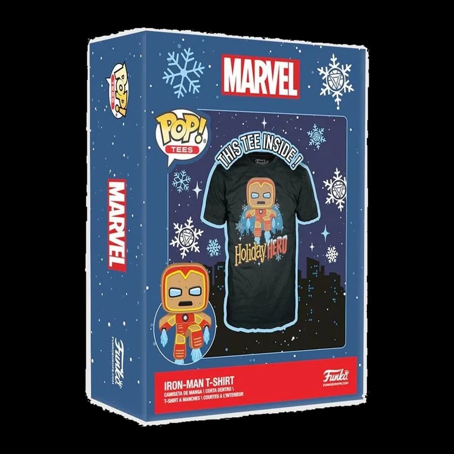 FUNKO BOXED TEE: MARVEL - GINGERBREAD IRON MAN (L)
