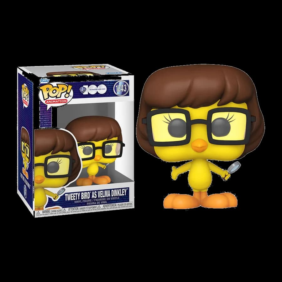 FUNKO POP! ANIMATION: WARNER BROS 100th - TWEETY AS VELMA DINKLEY #1243 VINYL FIGURE
