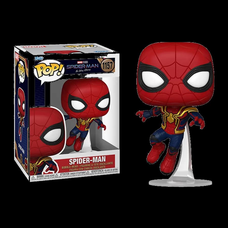 FUNKO POP! MARVEL: SPIDER-MAN NO WAY HOME - SPIDER MAN (LEAPING) #1157 BOBBLE-HEAD VINYL FIGURE