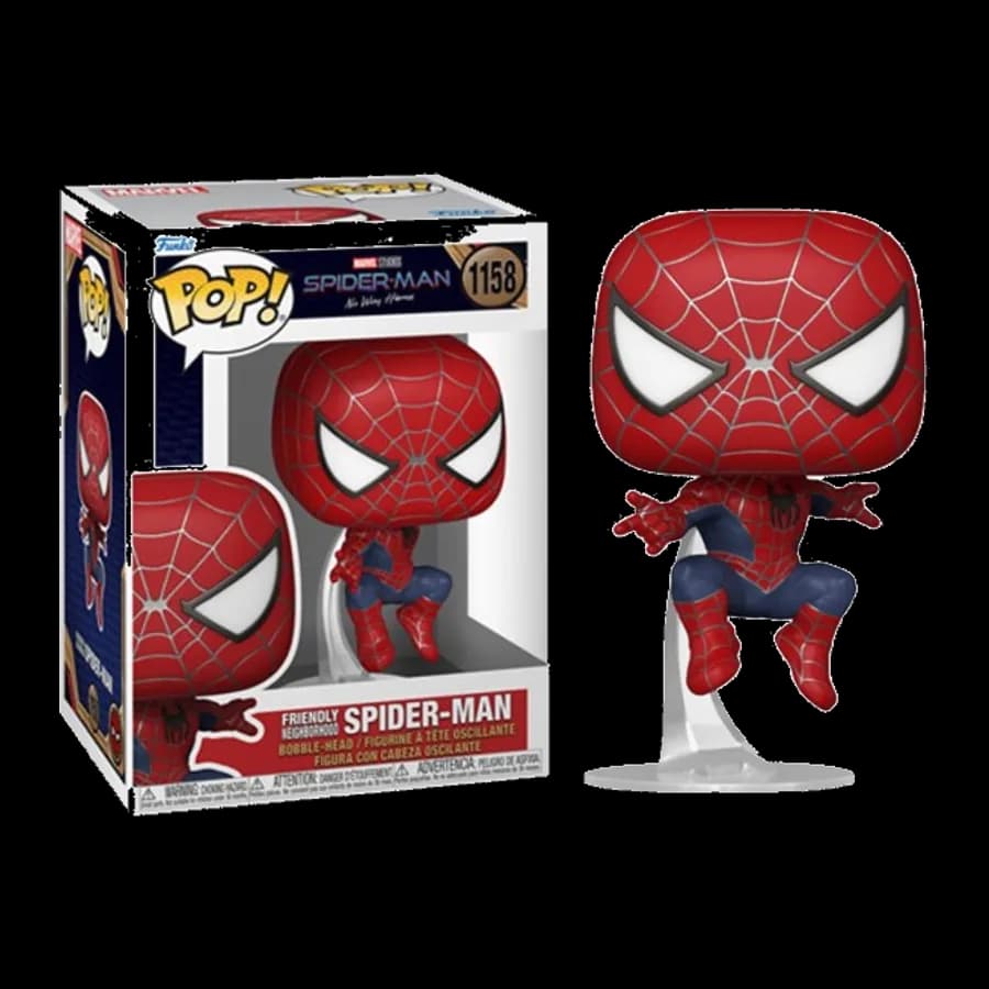 FUNKO POP! MARVEL: SPIDER-MAN NO WAY HOME - SPIDER MAN FRIENDLY NEIGHBORHOOD (LEAPING) #1158 BOBBLE-HEAD VINYL FIGURE