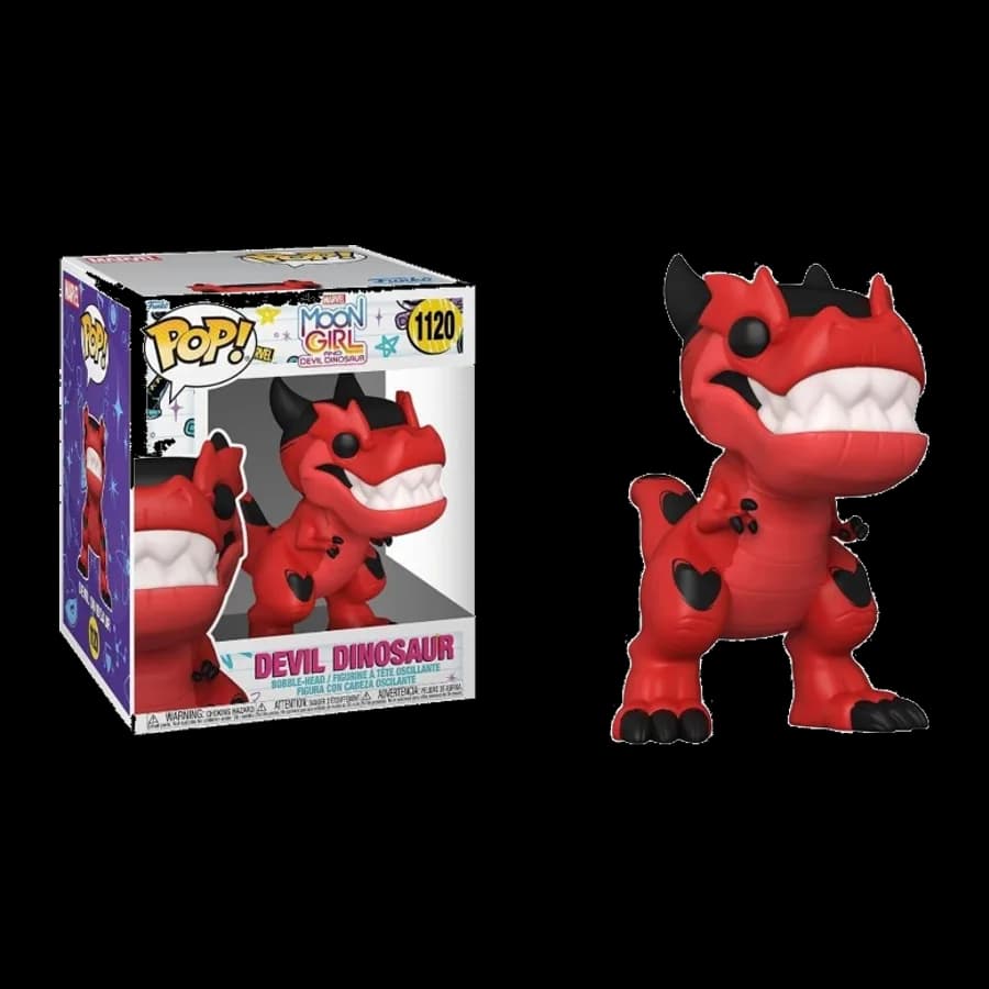 FUNKO POP! SUPER MARVEL: MOON GIRL & DEVIL DINOSAUR S1 - DEVIL DINOSAUR #1120 BOBBLE-HEAD VINYL FIGURE (6'')
