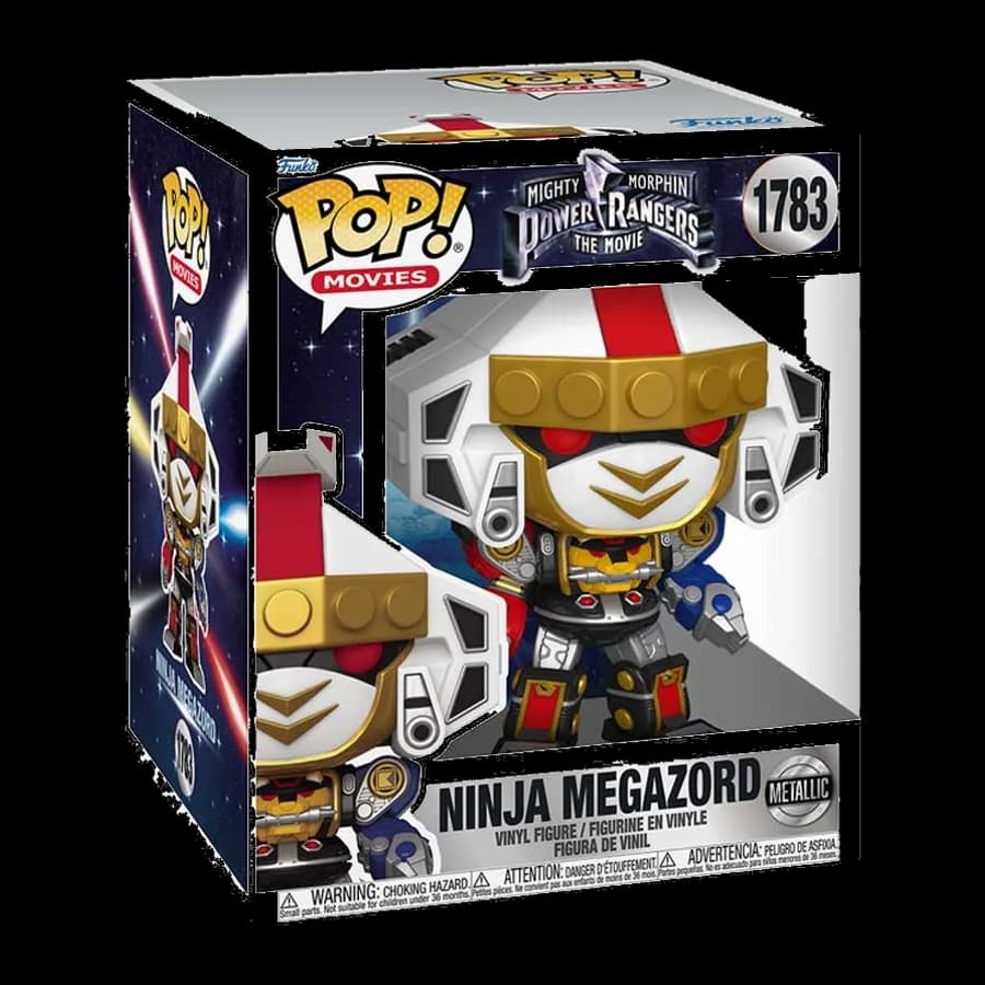 FUNKO POP! SUPER: MIGHTY MORPHIN POWER RANGERS THE MOVIE - NINJA MEGAZORD (METALLIC) #1783 VINYL FIGURE