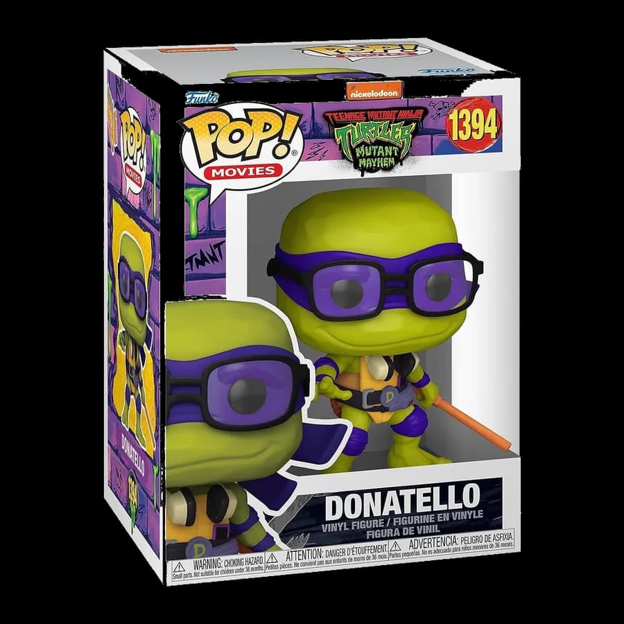 FUNKO POP! MOVIES: TEENAGE MUTANT NINJA TURTLES MUTANT MAYHEM - DONATELLO #1394 VINYL FIGURE