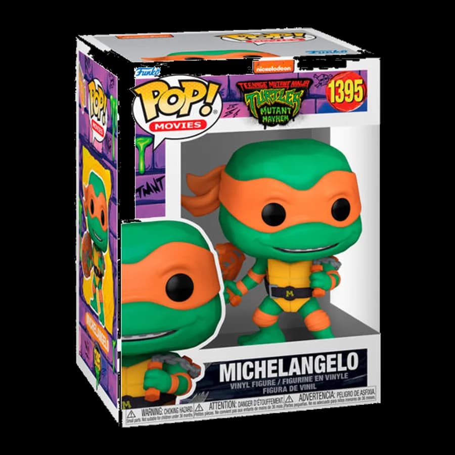 FUNKO POP! MOVIES: TEENAGE MUTANT NINJA TURTLES MUTANT MAYHEM - MICHELANGELO #1395 VINYL FIGURE