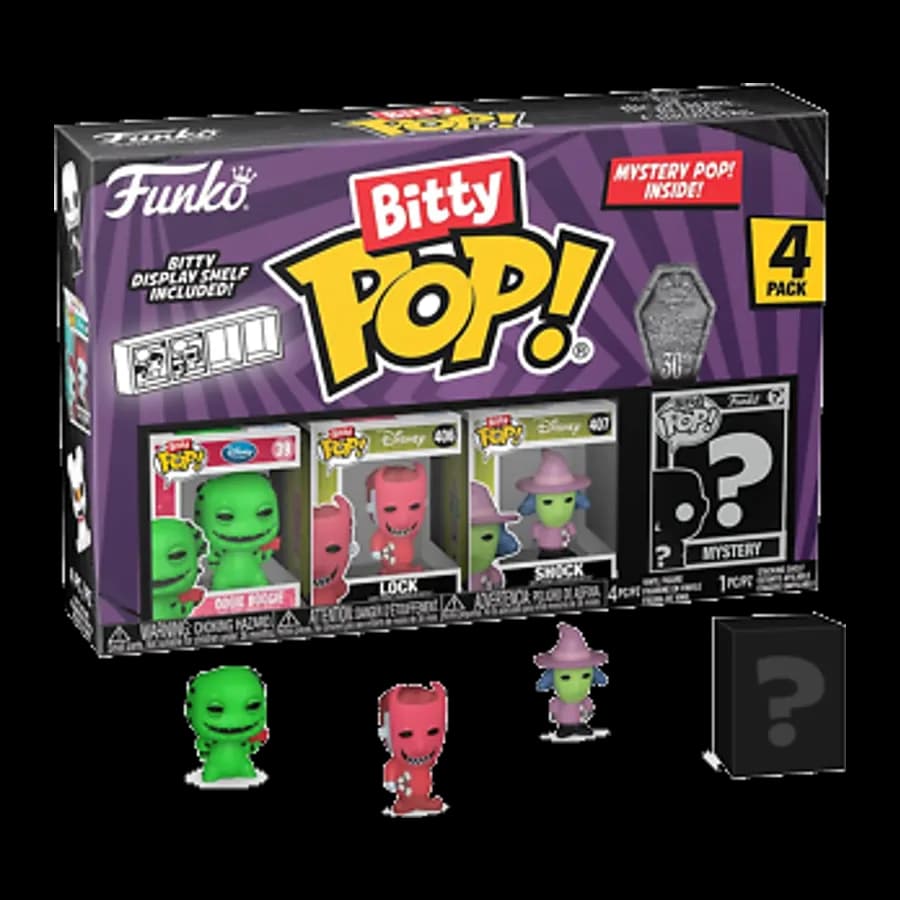 FUNKO BITTY POP! 4-PACK: DISNEY THE NIGHTMARE BEFORE CHRISTMAS 30th - OOGIE BOOGIE VINYL FIGURES